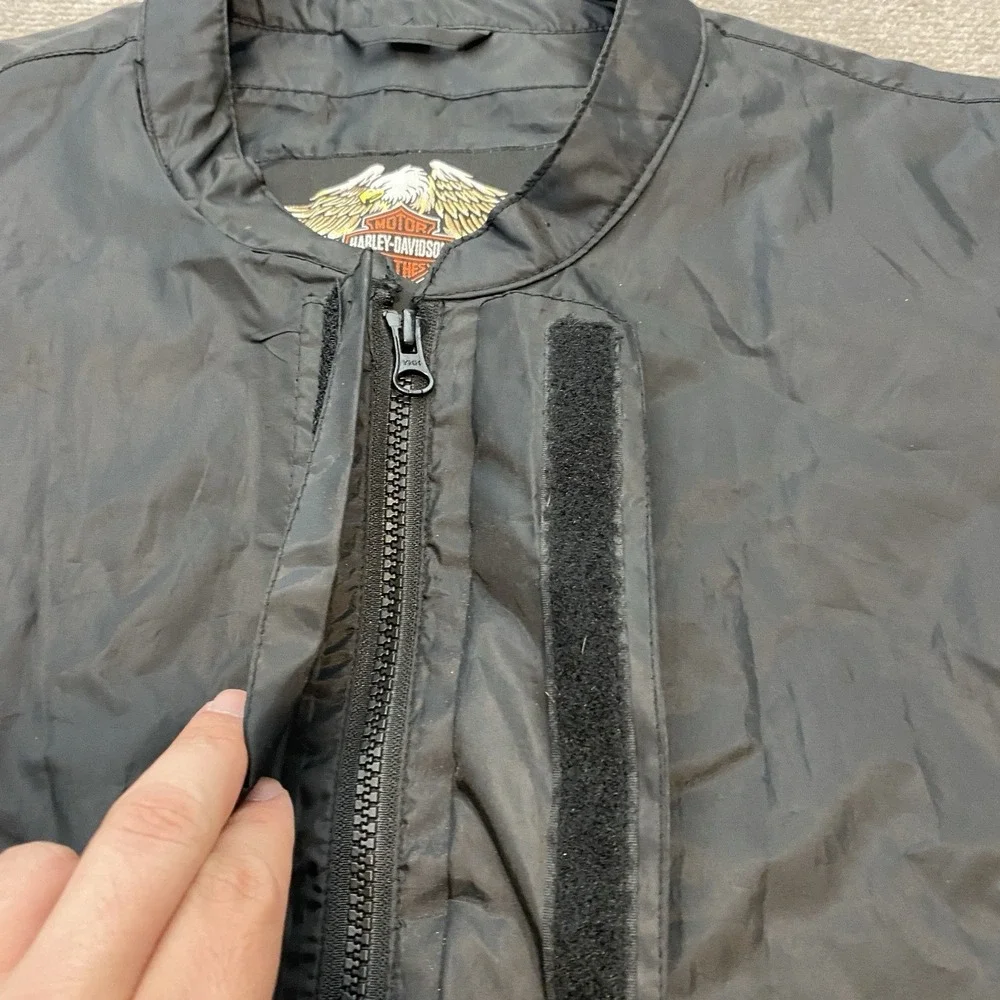 Harley Davidson Motorcycle Bomber Jacket Lightweight Mens XL Tall Zip Pockects